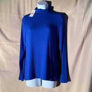 Charter Club Women’s Blue Knit Turtleneck Top X-Small